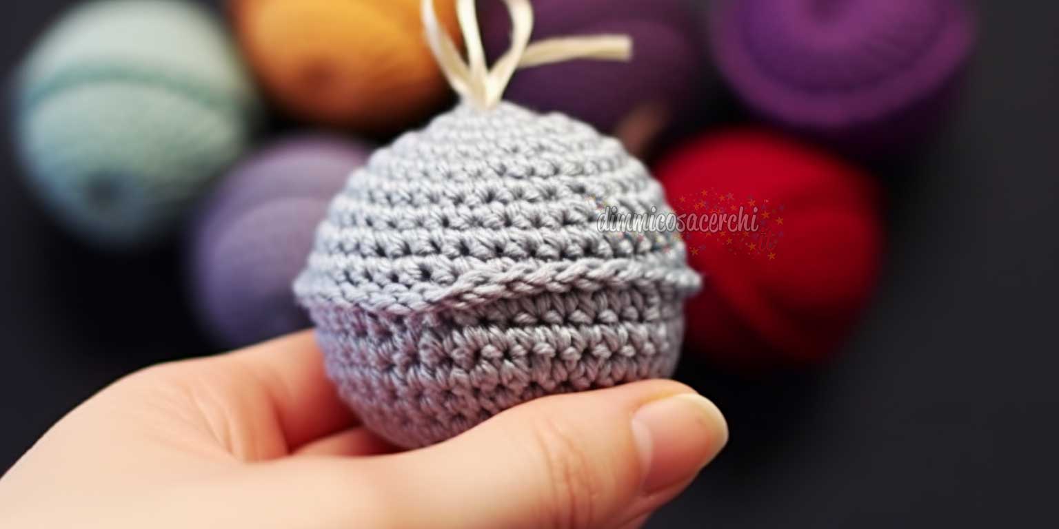 Palline di Natale fatte con il Crochet