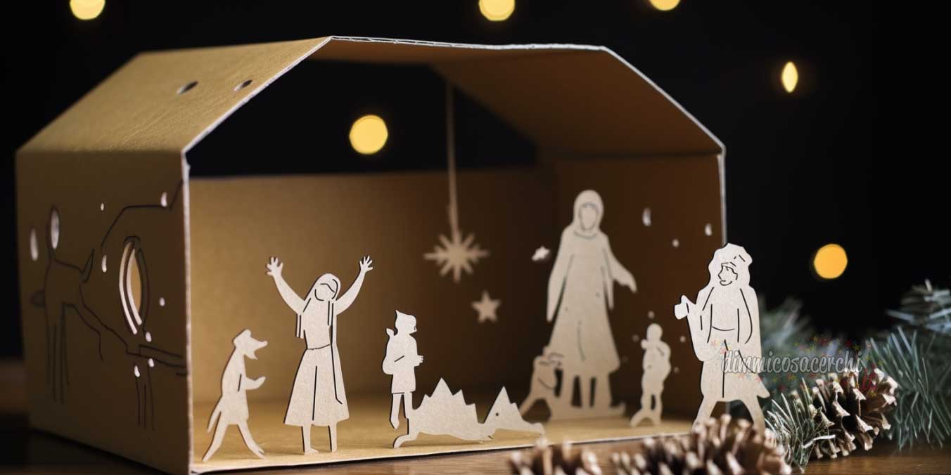 Presepe fai da te semplicissimo con cartone