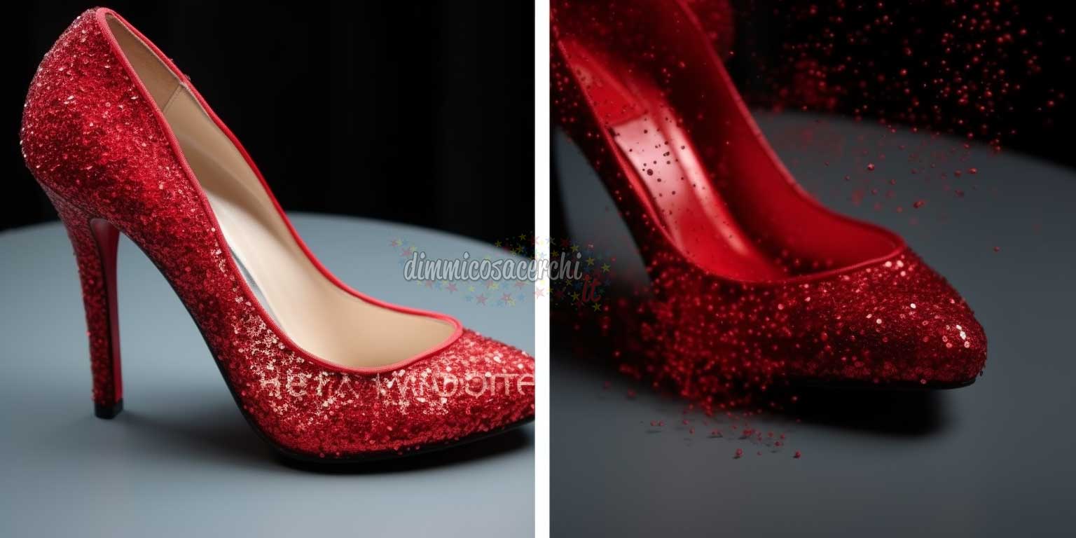 Rinnovare le vecchie scarpe con i glitter