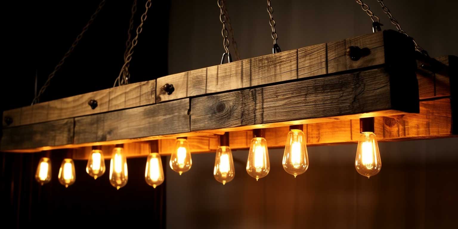 realizzare un lampadario con i pallets