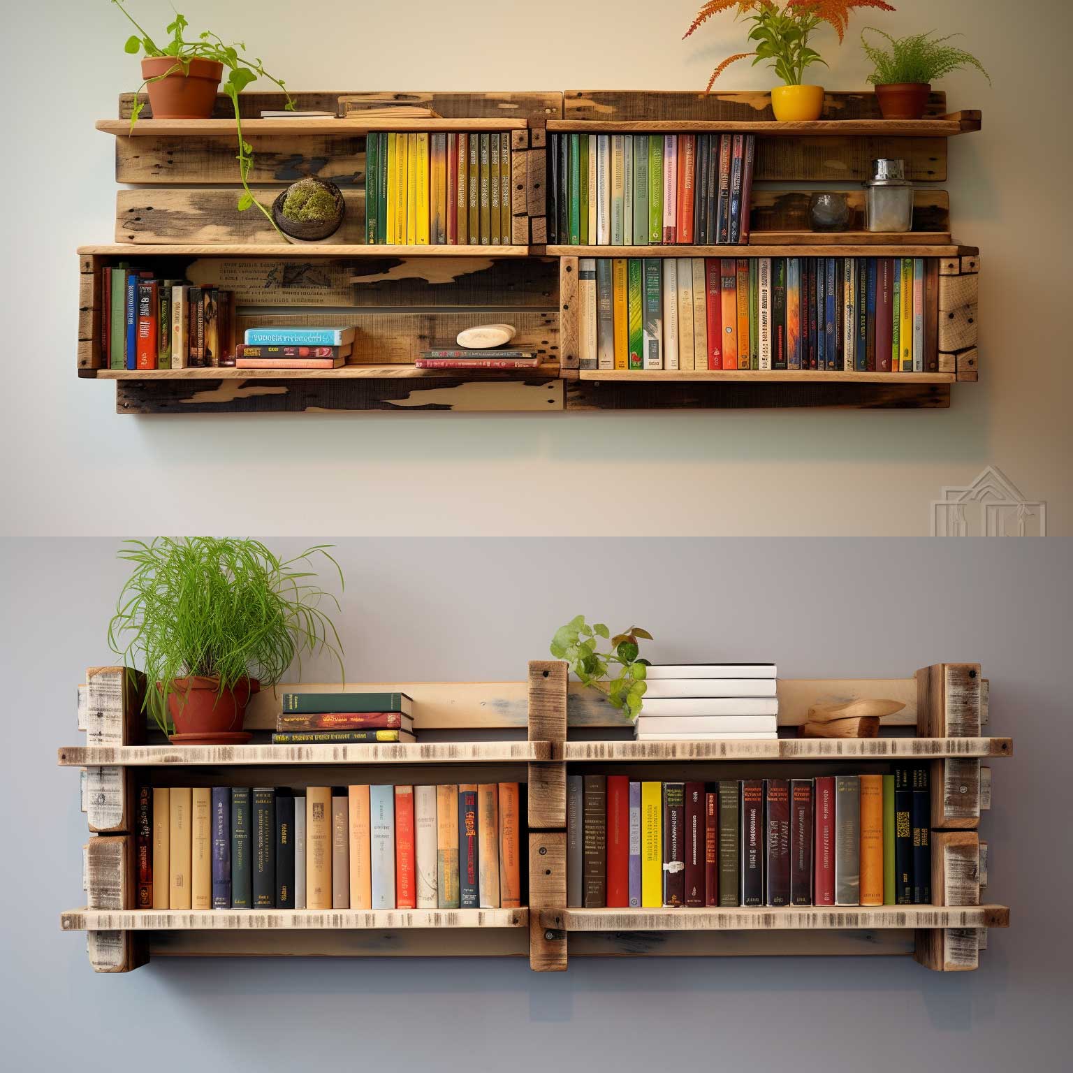 Libreria con i pallets