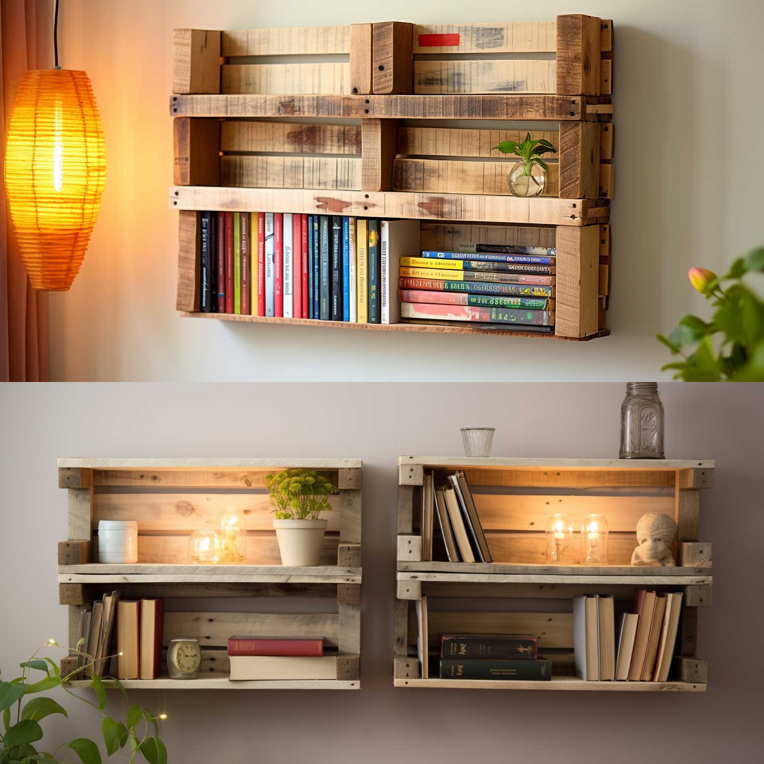 Libreria con i pallets