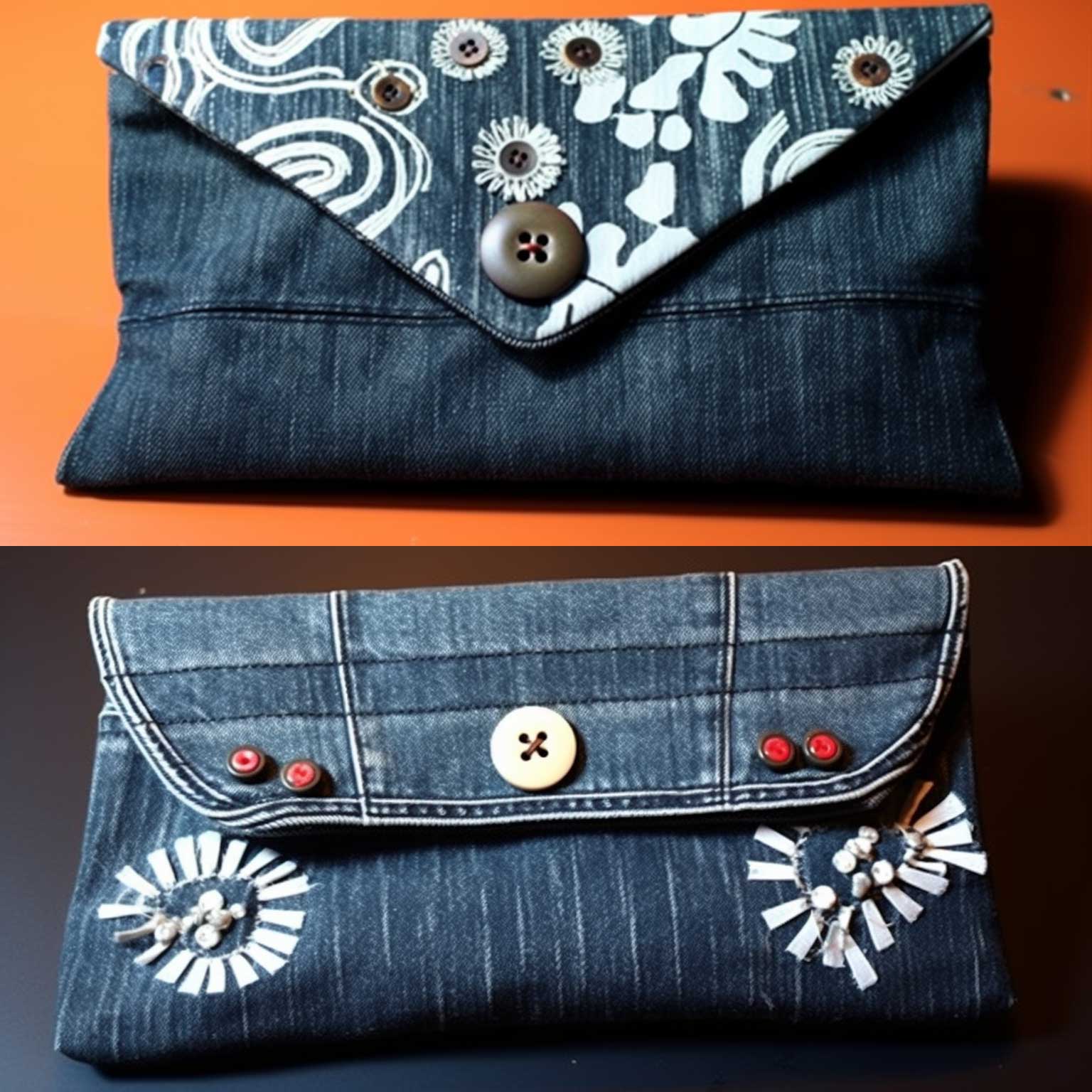 Pochette fai da te in jeans