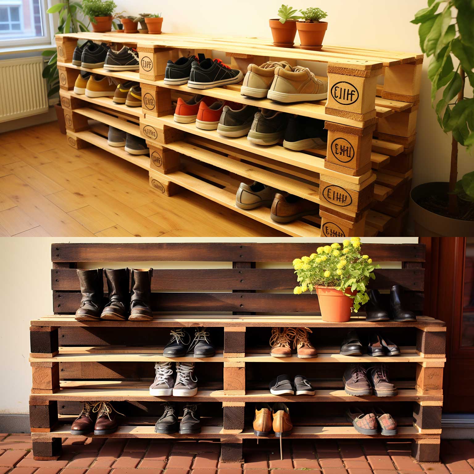 scarpiera con i pallets