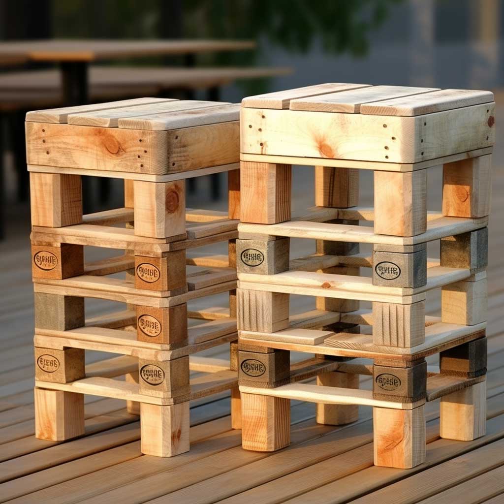 sgabelli realizzati con pallets