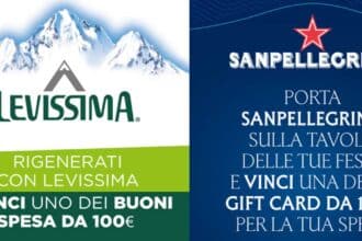 Vinci la spesa con Sanpellegrino e Levissima