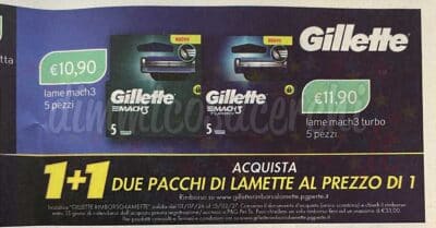 rimborso Gillette lamette offerta 1+1