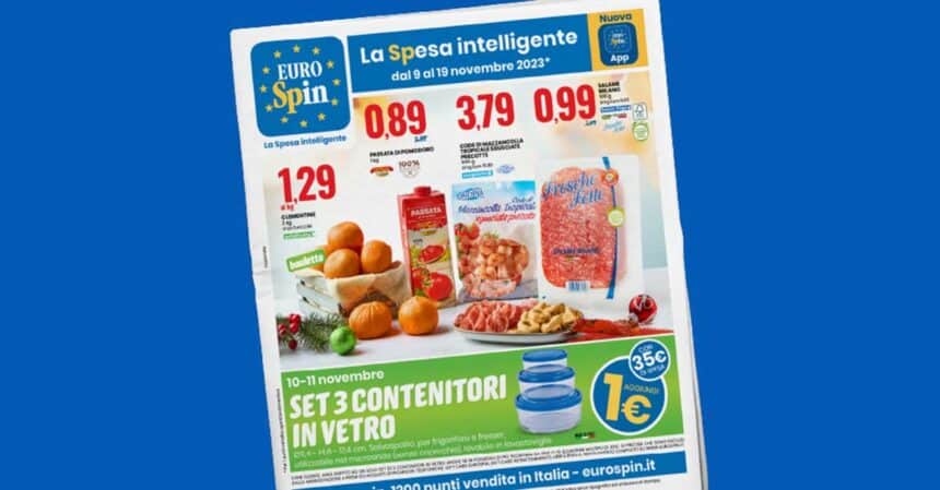 Promozione Eurospin: set 3 contenitori in vetro a 1€