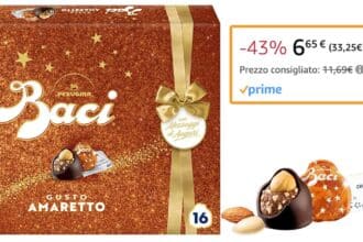 BACI PERUGINA Amaretto Cioccolatini Fondenti ripieni al Gianduia