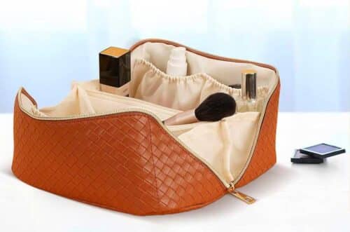 borsa cosmetica in pelle PU