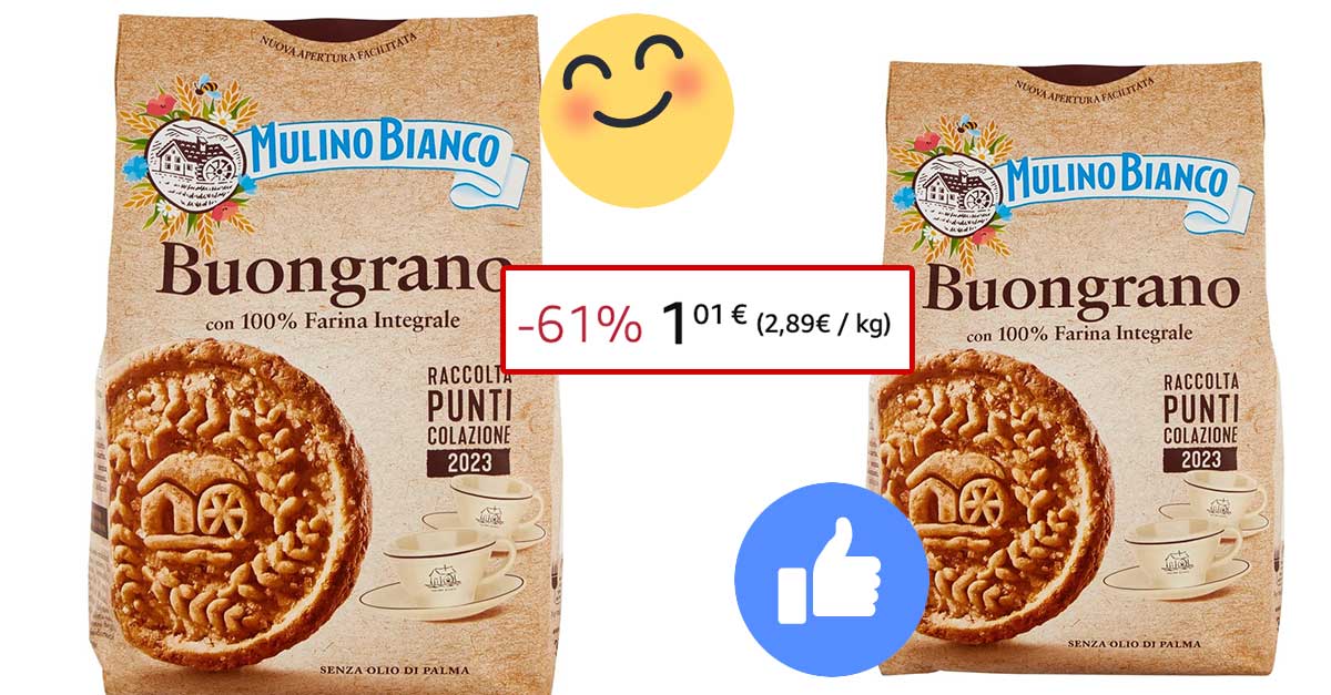 Mulino Bianco Biscotti Buongrano: gusto e fibre a soli 1,01€ su ! -  DimmiCosaCerchi