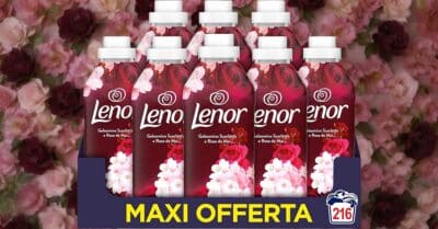 Lenor Ammorbidente Concentrato 216 lavaggi offerta lampo Amazon 15,99 euro