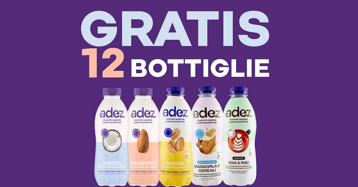 12 bottiglie di Adez gratis con Spesa Sicura - DimmiCosaCerchi