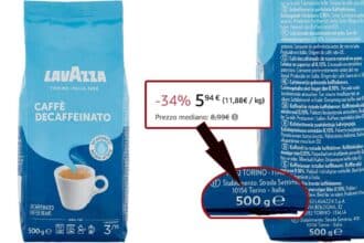 Lavazza caffè decaffeinato in grani