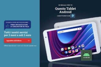 Tablet Android come regalo di benvenuto 2024