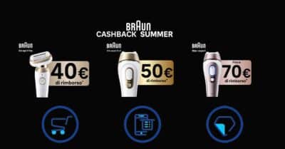 cashback Braun Summer 2026 rimborso epilatore Silk-épil luce pulsata IPL