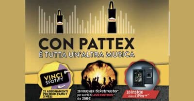 Concorso Pattex 70 anni premi instant win Spotify Ticketmaster Instax