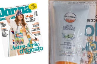 Donna Moderna con latte doposole Leocrema