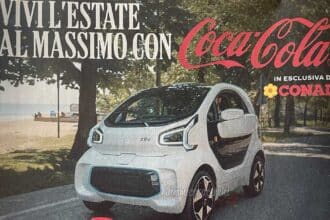 Vinci auto elettrica Coca-Cola Conad