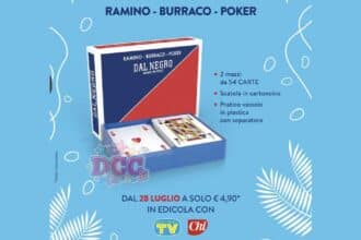 carte da gioco Dal Negro ramino burraco poker allegato edicola Chi Sorrisi 2026