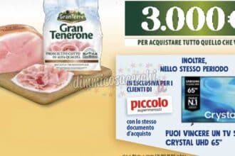 Prosciutto cotto Gran Tenerone GranTerre in promozione per il concorso Vinci & Spendi
