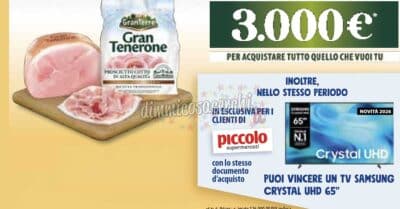 Prosciutto cotto Gran Tenerone GranTerre in promozione per il concorso Vinci & Spendi