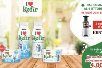 concorso I Love Kefir 2026 estrattore Kenwood e voucher viaggio GDO