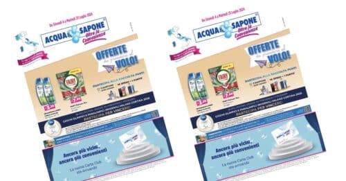 Anteprima volantino Acqua e Sapone dal 4 luglio al 23 luglio