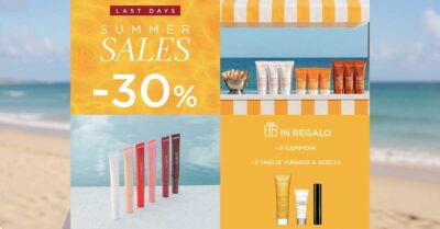 Clarins Summer Sales sconto 30% campioni omaggio e kit edizione limitata luglio 2026