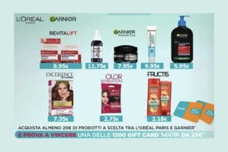L'Oreal e Garnier partner della tua spesa