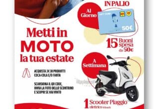 Concorso Coca-Cola e MD 2026 con scooter Piaggio elettrico e buoni spesa da 50 euro in palio