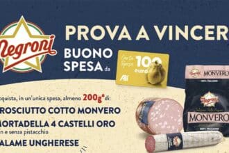 Concorso Negroni Alì e Aliper 2026 con Carte Spesa da 100 euro
