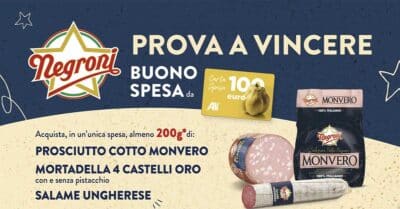 Concorso Negroni: vinci buoni spesa da 100€