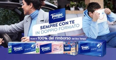 cashback Tempo Sempre con te in doppio formato 2026 rimborso Box Soft Pack