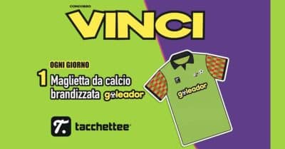 Concorso Goleador 2026 con magliette jersey personalizzate in palio