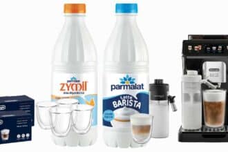 Set bicchieri da cappuccino e macchina da caffè De Longhi in palio nel concorso Parmalat Latte Barista