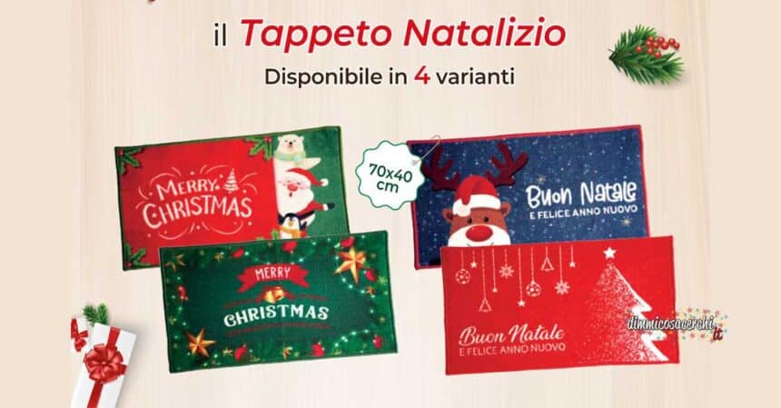 Tappeto Natalizio 3D Rotondo – Motivo Babbo Natale E Gnomi, In Poliestere Trapuntato, Per Soggiorno E Ingresso
