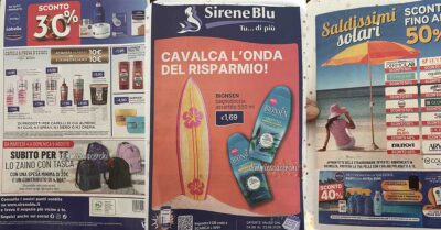 volantino Sirene Blu agosto 2026 cashback concorsi sconti solari offerte