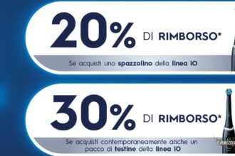 Cashback Oral-B iO rimborso 20 30 percento spazzolino elettrico farmacia