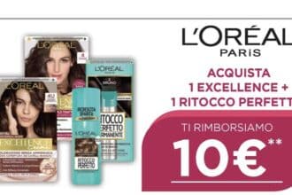 Cashback "Acquista 1 Excellence e 1 Ritocco Perfetto e ti rimborsiamo 10€"