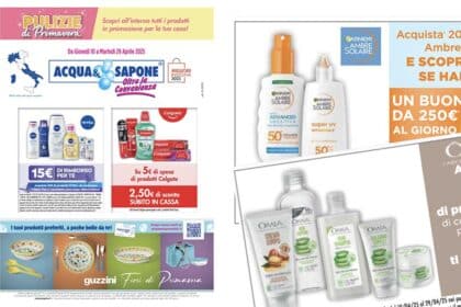 Anteprima Volantino Acqua e Sapone dal 10 aprile al 29 aprile