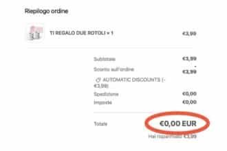 Richiedi gratis 2 rotoli di carta igienica omaggio