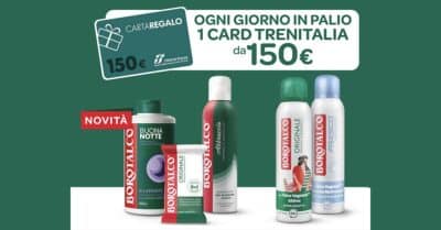 Concorso Borotalco Un viaggio di abbracci gift card Trenitalia