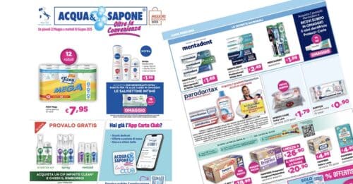 Volantino Acqua e Sapone 22 maggio - 10 giugno 2025