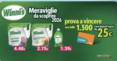 Concorso Winni's Meraviglie da scoprire 2026 Gift Card Tigotà 25 euro