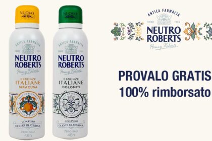 Cashback deodoranti Essenze Italiane Neutro Roberts