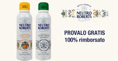 Cashback deodoranti Essenze Italiane Neutro Roberts