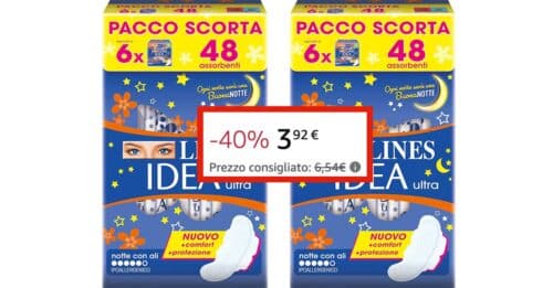 Scorta assorbenti Lines a meno di 4€
