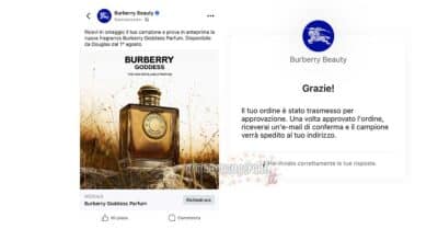 campione omaggio Burberry Goddess Parfum