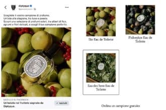 Campioni omaggio Diptyque a scelta